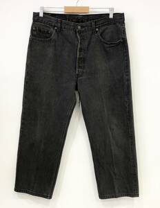 90s USA製 Levi's 501 デニム ジーンズ インディゴブラック ボタン裏刻印520 501-0666 リーバイス 古着 ヴィンテージ SIZE：36×32■0513M