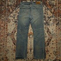 【USA製】 RRL Damaged And Repaired Straight Leg Jeans 【32×32】 ストレートレッグ ジーンズ 2007年傑作品 レザー デニム ボルチモア_画像6