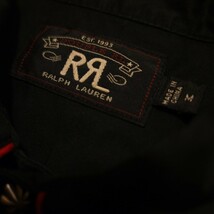 【超希少】 RRL Black Western Shirt 【M】 ブラック ウエスタン シャツ 黒 赤 シルバーコンチョ レザー 最高傑作品 大理石 Ralph Lauren_画像3