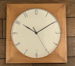 DUO wall clock wooden square 