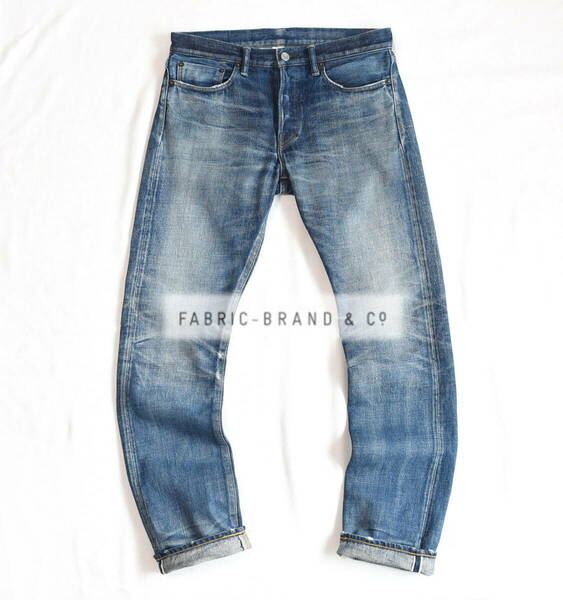 FABRIC BRAND & Co.　ユーズド加工・赤耳付きデニムパンツ size 29 / 32　　ファブリックブランド　日本製