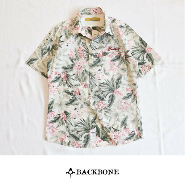 BACKBONE（バックボーン）花柄フラワーシャツ / アロハシャツ sizeM　日本製 MADE IN JAPAN