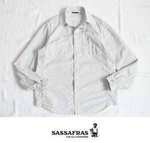 SASSAFRAS（ササフラス）頑丈なオックスフォード生地・アースカラーチェックシャツ sizeM　日本製 MADE IN JAPAN