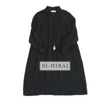 SI-HIRAI（スーヒライ）麻リネン100% プルオーバー・ワンピース size38　ブラック　日本製 MADE IN JAPAN_画像1