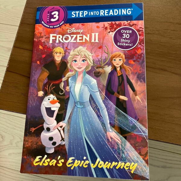 新品未使用アナ雪step into reading英語絵本シール付きアナと雪の女王2ディズニーFrozenエルサElsa's ep