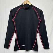 UNDER ARMOUR アンダーアーマー 長袖 ロング スリーブ M インナー heat gear ヒートギア 黒 ブラック ハイ モック ネック b19192_画像1