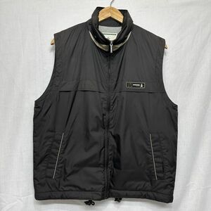 Munsingwear マンシング ウェア フル ジップ アップ 中綿 ベスト フード付き GOLF ゴルフ デサント 黒 ブラック MA メンズ b19211