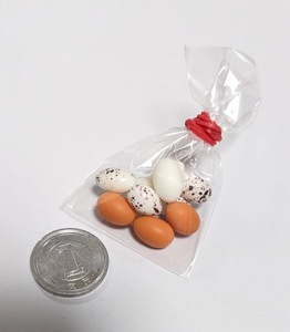  miniature *tamago10 piece * economical pack *3 color Mix * doll house .*