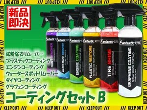 コーティング 6点セット グラフェン プラスチック エンジン ウォータースポット タイヤ 鉄粉除去 リムーバー 洗車用品 疎水 プロ仕様