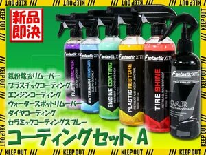 コーティング 6点セット セラミック プラスチック エンジン ウォータースポット タイヤ 鉄粉除去 リムーバー 洗車用品 疎水 プロ仕様