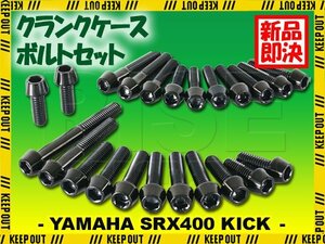 チタンボルト ヤマハ SRX400 キック専用 初期型 クランクケース エンジンカバー ボルト セット 23本 ブラック 軽量化 カスタム ネジ