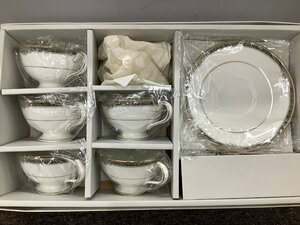 【未使用品】長期保管品　Noritake ノリタケ カップ&ソーサー 5客セット N59817/4497　STREAM SIDE ストリームサイド　4497