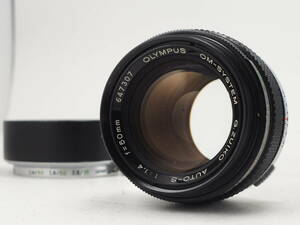 ★良品★ オリンパス OLYMPUS G.ZUIKO AUTO-S 50mm F1.4 ★ゴミあり ★メタルフード付属！ #TA4822