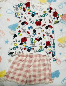 クーポンOK★新品 ネネット半袖シャツ100cm＋ショートパンツ110cmセット★半袖Tシャツハーフパンツ上下セットNe-net