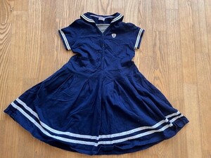  для девочки летний One-piece MIKIHOUSE 130cm темно-синий * sailor 