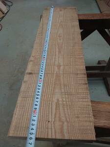 レッドオーク　荒材　No.240520-B　無垢　乾燥材　板（長さ750㎜ｘ幅200㎜ｘ厚み33㎜）1枚　木材　DIY　棚板　小物作りに