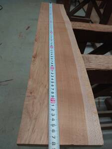 山桜　耳付き　No.240531-D　無垢　乾燥材　板（長さ780㎜ｘ幅140～150㎜ｘ厚み17㎜）1枚　木材　DIY　棚板　小物作りに