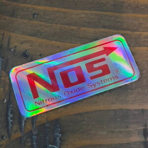 NOS ニトロ アメリカン雑貨 ワイルドスピード STICKER ステッカー キラキラシール NOS-3 赤（RED).