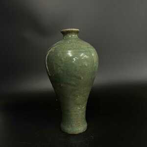 【萬藏】中国 古玩 龍泉窯 青磁 花瓶 古美術 時代物 南宋