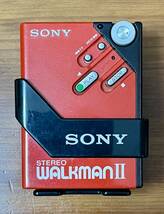 SONY WALKMAN II ソニー ウォークマン カセットプレーヤー WM-2 Red_画像1