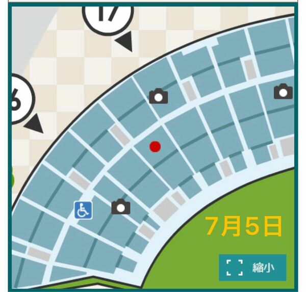 阪神甲子園球場 レフトスタンド　外野席　阪神対DeNA 7月5日　ペア　2枚連番