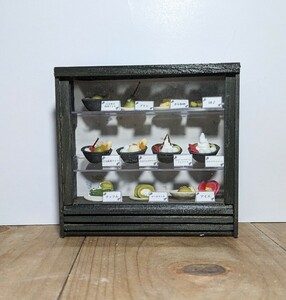  miniature Japanese confectionery showcase doll house peace sweets 