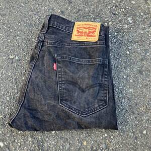 リーバイス　ブラックデニム　ジーパン デニムパンツ levi's 505 後染め　ブラック　黒　w32 l32