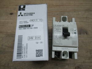 未使用品 MITSUBISHI 三菱電機 NV30-FA 2P 15A 30mA AC-100-200V 管理6MS0514Q64