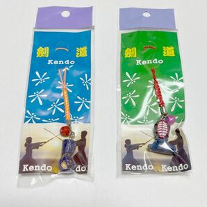 剣道ストラップ　面　小手　剣道防具デザイン　小物　2点セット　新品未開封