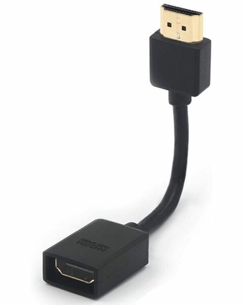 HDMI 延長ケーブル TV Stick 変換4K HDMI2.0 14cm ブラック HDMIケーブル