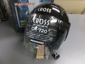 【店頭展示品】リード工業 ジェットヘルメット クロス CR-720 ブラック フリーサイズ