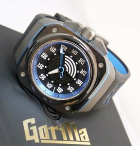 送料無料 USED品・保管品 Gorilla ゴリラ ウォッチ FBY11.0 Fastback ファストバック 自動巻き 3針 腕時計 ブラック/ブルー 外箱付