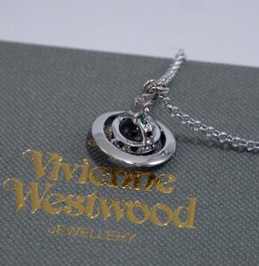 定形外送料無料 USED良品・保管品 Vivienne Westwood ヴィヴィアンウエストウッド オーブ ネックレス カラーストーン 保存袋/外箱付