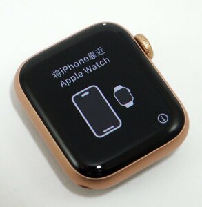 USED品・保管品 apple watch SE アップルウォッチ MKQ03J/A 40mm Gold Alu Starlight Sp Band GPS 充電ケーブル/外箱付