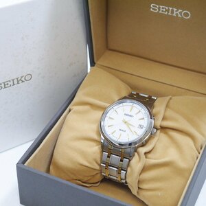 USED goods * storage goods SEIKO Seiko DOLCE Dolce 7B24-0BC0 radio wave control radio wave solar wristwatch 3 hands Date outer box / case attaching 