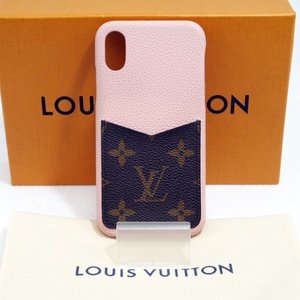定形外送料無料 USED品 Louis Vuitton ルイヴィトン M68892 iPhone バンパー モノグラム X/XS用 ピンク BC5109 スマホケース 保存袋/外箱付