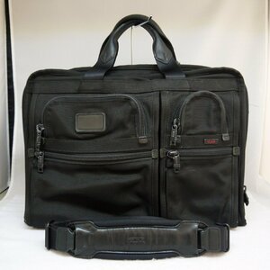 USED品・保管品 TUMI トゥミ 26114DH 2way ビジネスバッグ ブリーフケース ブラック ナイロンキャンバス レザー ダメージ大