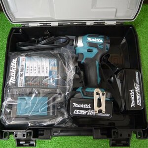 ★未使用 makita【マキタ TD173DRGX ブルー 18V,6.0Ah 充電式インパクトドライバ 充電器 DC18RF付き , バッテリー BL1860B 2ヶ 240502】