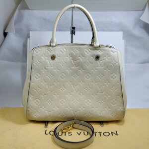 USED品 Louis Vuitton ルイヴィトン M41698 モンテーニュMM アンプラント TJ4145 イヴォワール ホワイト系 2wayバッグ 保存袋 鍵無し