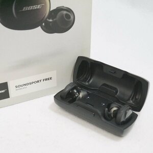 USED品・保管品 BOSE ボーズ 774373-0010 SOUNDSPORT FREE ワイヤレスイヤホン ブラック系 外箱他付属品付き 現状品 動作確認OK