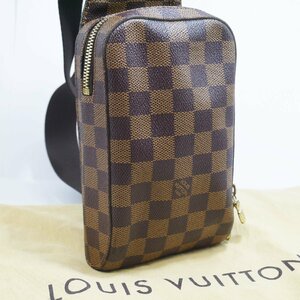 USED品・保管品 Louis Vuitton ルイヴィトン N51994 ジェロニモス ボディバッグ ダミエ・エベヌ CA0044 ゴールド金具 保存袋付き