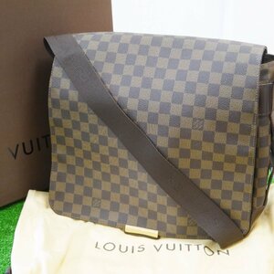 USED品・保管品 Louis Vuitton ルイヴィトン N45258 バスティーユ ショルダーバッグ SP1008 ダミエ・エベヌ ゴールド金具 箱/保存袋付き