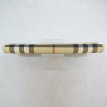 定形外送料無料 USED品・保管品 BURBERRY バーバリー チェック柄 Wホック長財布 二つ折り PVC×レザー ベージュ系 現状品_画像7