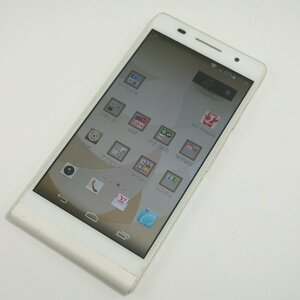 定形外送料無料 USED品・保管品 Y!mobile ワイモバイル HUAWEI スマートホン 302HW スマホ ホワイト 利用制限○ 充電ACアダプタ付