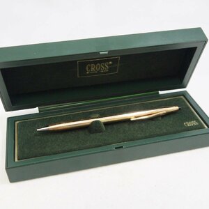 ★定形外 送料無料 USED品 CROSS【クロス ボールペン 14KT ROLLED GOLD 14金張】