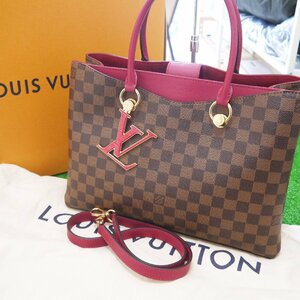 ★美品 USED品 Louis Vuitton ルイヴィトン N40052 リバーサイド 2wayトートバッグ DU3198 ダミエ・エベヌ リドゥヴァン 外箱/保存袋付き