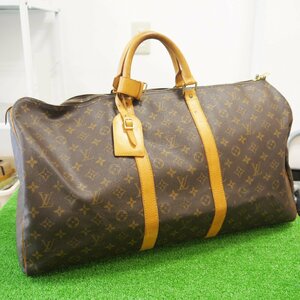 USED品・保管品 Louis Vuitton ルイヴィトン M41424 キーポル55 ボストンバッグ 旅行カバン SP0977 モノグラム ゴールド金具 現状品