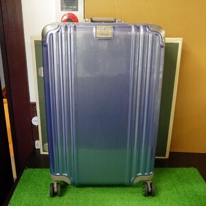 USED品 LEGEND WALKER レジェンドウォーカー 5509 スーツケース キャリーケース Lサイズ 83L ブルー系 4輪 ダイヤル式TSAロック 送料注意