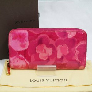 USED品・保管品 Louis Vuitton ルイヴィトン M90019 ジッピーウォレット ヴェルニ イカットフラワー CA0193 ラウンドファスナー 長財布 箱