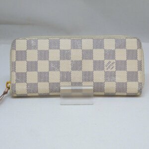 USED品・保管品 Louis Vuitton ルイヴィトン N61264 ポルトフォイユ・クレマンス ダミエアズール ラウンドファスナー 長財布 現状品